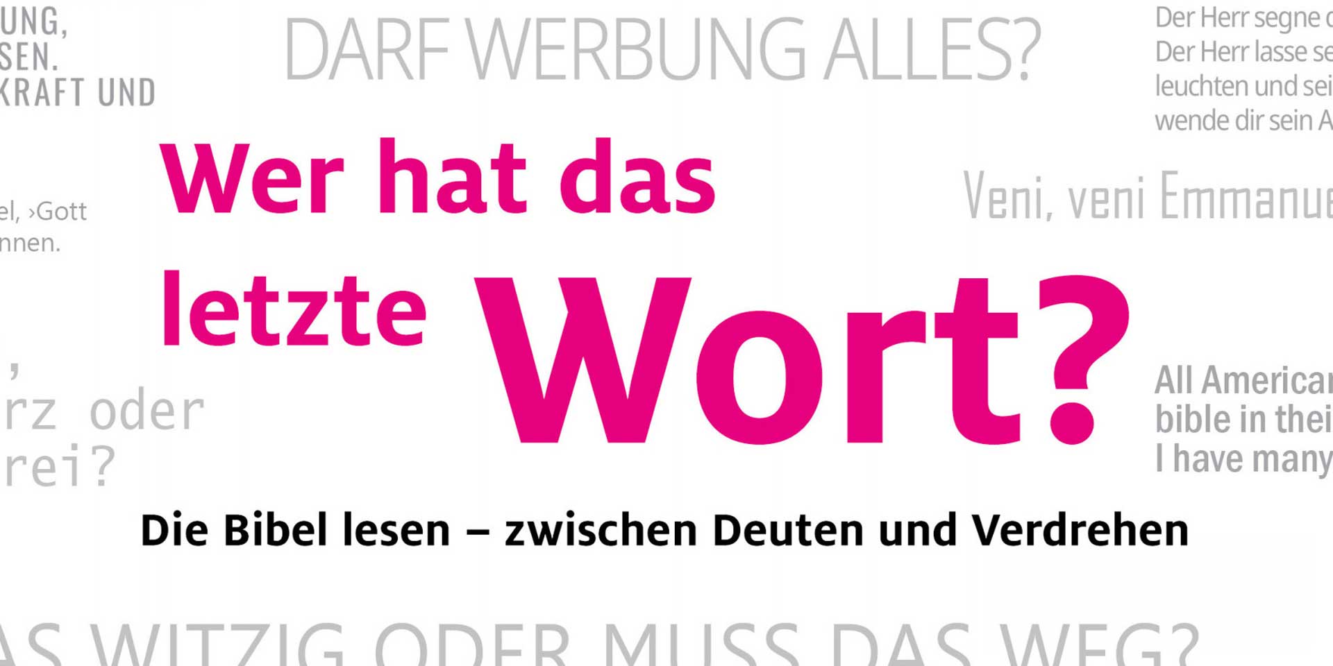 Doch wo verläuft die Grenze zwischen kreativem Deuten und Verdrehen, zwischen Auslegung und Instrumentalisierung?  Doch wo verläuft die Grenze zwischen kreativem Deuten und Verdrehen, zwischen Auslegung und Instrumentalisierung?
