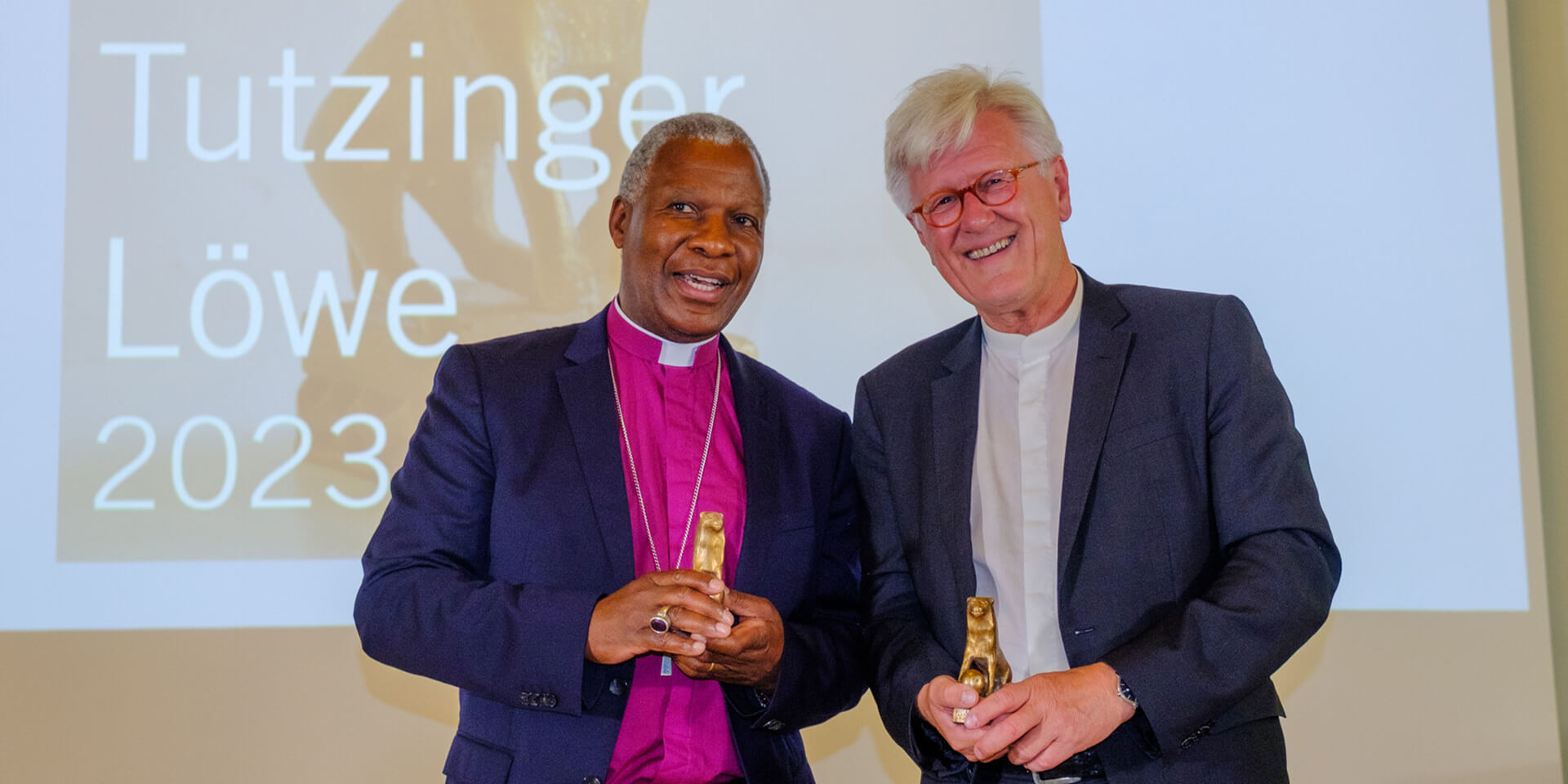 Erzbischof von Kapstadt und Primas der anglikanischen Kirche im Südlichen Afrika, Dr. Thabo Makgoba, und Landesbischof Heinrich Bedford-Strohm