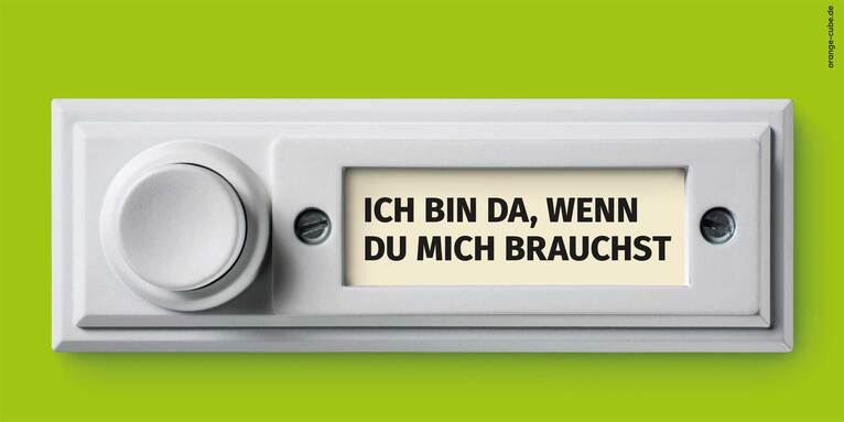 Das Motto der diesjährigen Buß- und Bettagskampagne lautet: Ich bin da, wenn du mich brauchst., © busstag.de