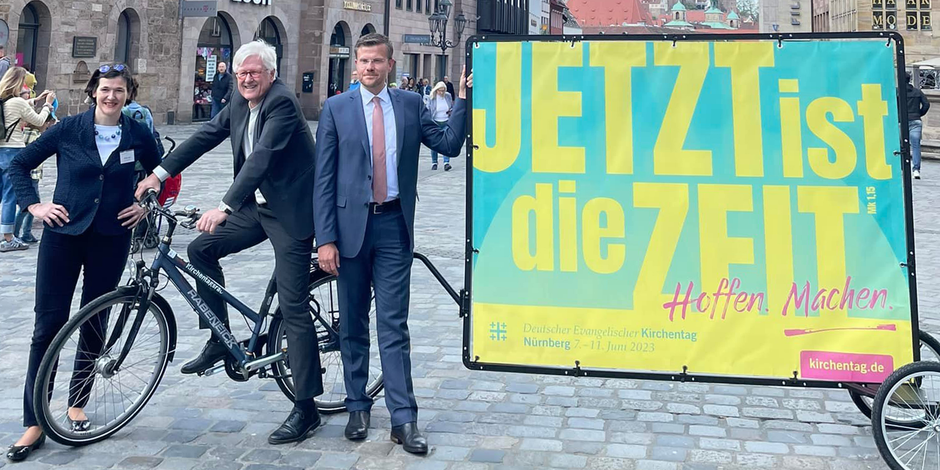 Kampagnenmotiv für den Deutschen Evangelischen Kirchentag 2023 in Nürnberg