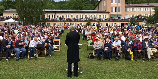 Landesbischof Heinrich Bedford-Strohm predigt auf dem Bayerischen Kirchentag 2015.