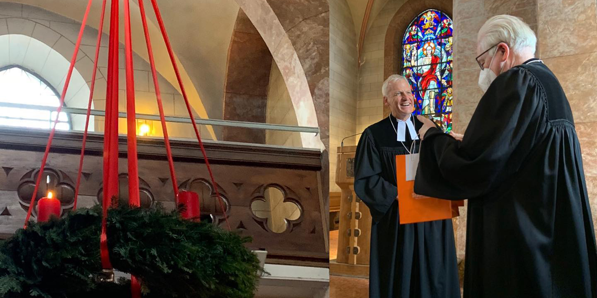 Dekan Peter Bertram und Diakoniepräsident Michael Bammessel im Gottesdienst zur Eröffnung Brot für die Welt