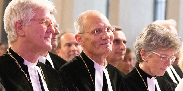 Landesbischof Heinrich Bedford-Strohm, Oberkirchenrat Detlev Bierbaum, Regionalbischöfin Susanne Breit-Kessler