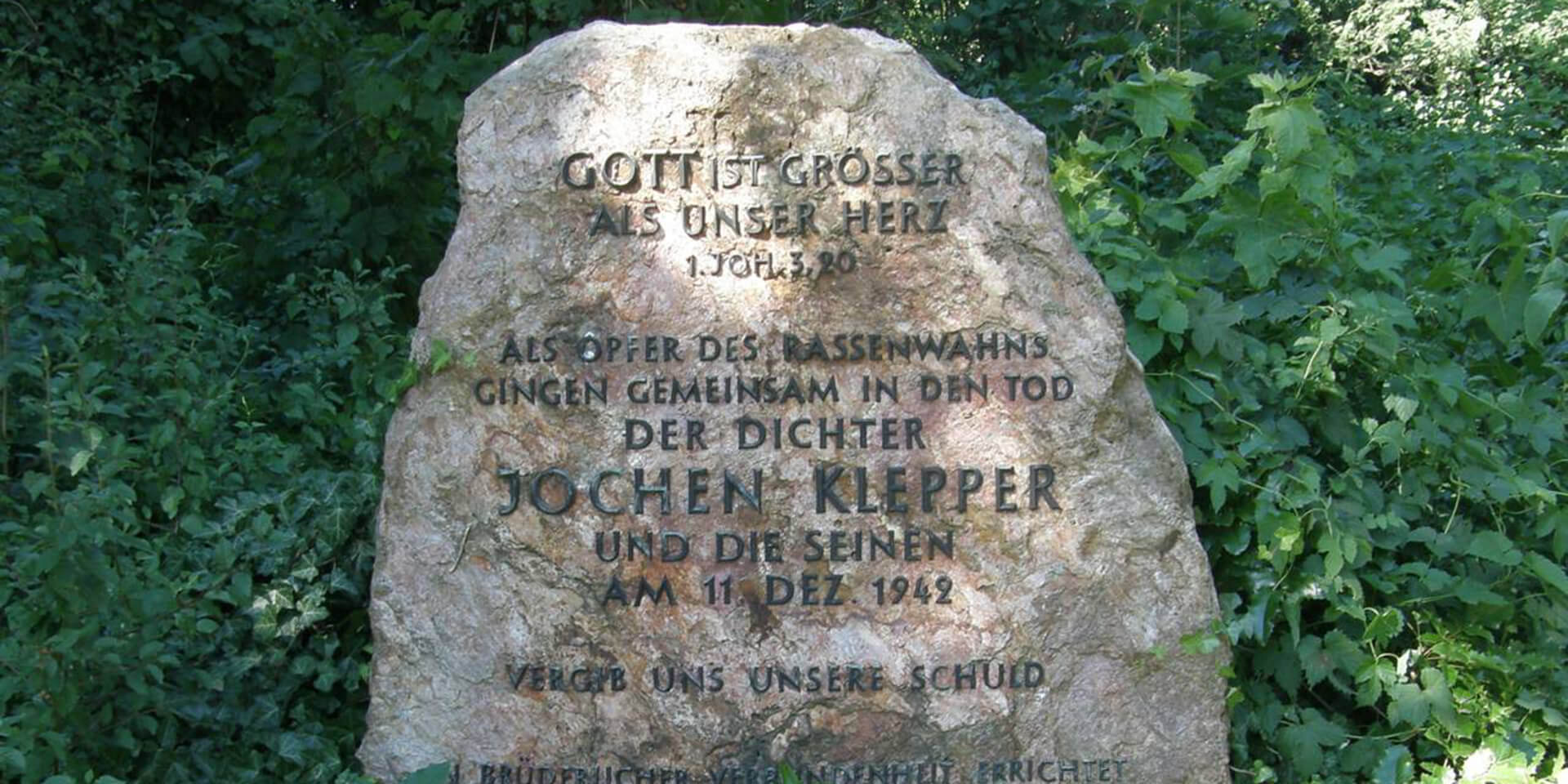 Gedenkstein für Jochen Klepper in Berlin 