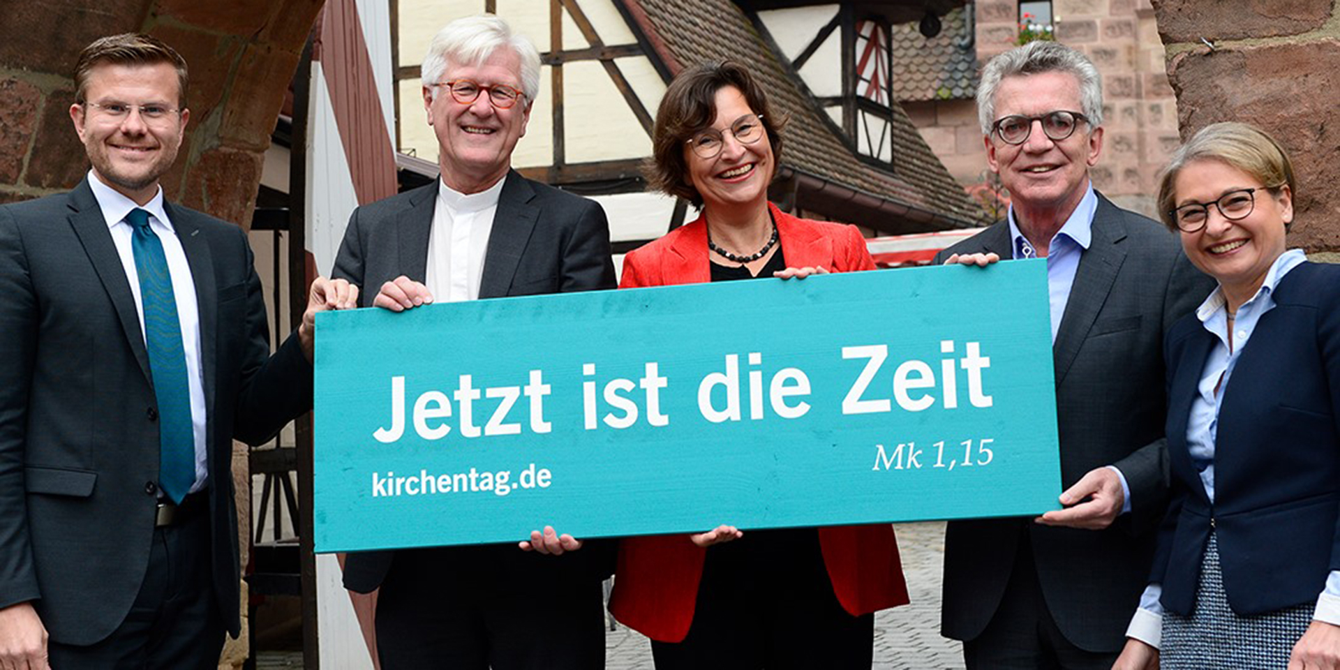 Die Losung #jetztistdiezeit wurde heute gemeinsam mit Marcus König, Heinrich Bedford-Strohm, Elisabeth Hann von Weyhern und Bettina Limperg präsentiert.