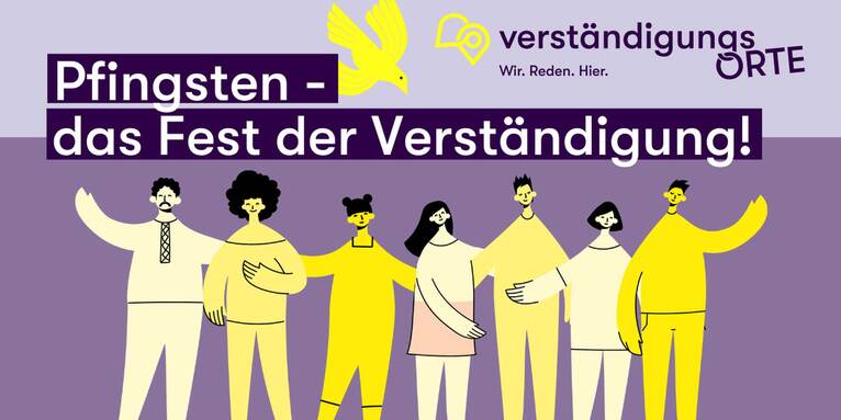 Miteinander ist möglich! Pfingsten zeigt es uns, und wir feiern es gemeinsam. In einer Zeit, in der Dialog wichtiger ist denn je, wollen wir Zeichen setzen., &copy; Diakonie Bayern