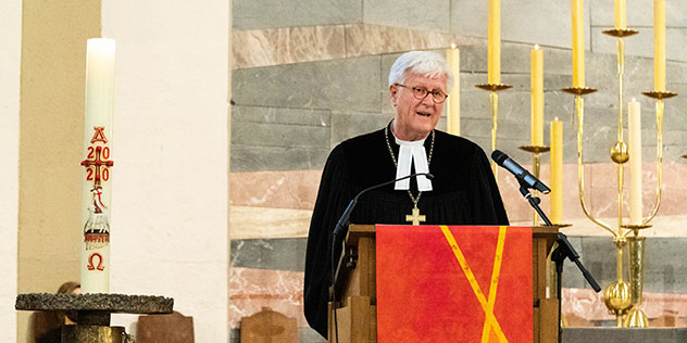 Landesbischof Heinrich Bedford-Strohm in der Matthäuskirche in München am Pfingstsonntag., © ELKB