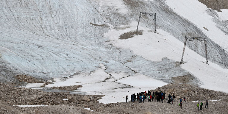 Ökumenisches Requiem am Zugspitzgletscher, © epd/Warmuth