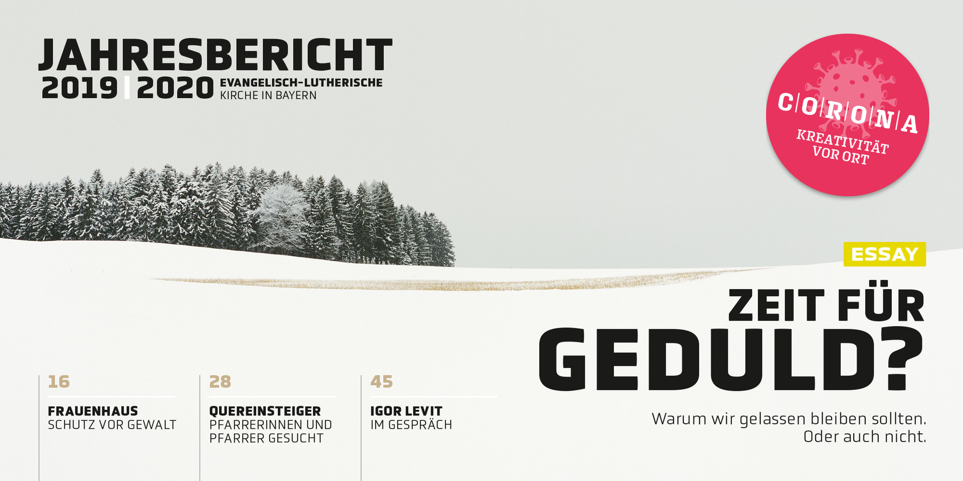 Titelbild ELKB-Jahresbericht 2020 Titelbild ELKB-Jahresbericht 2020