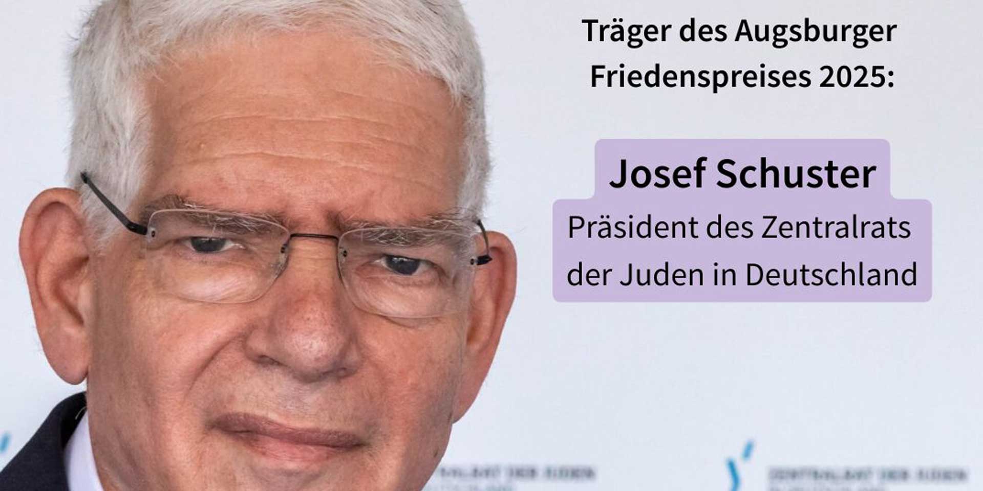 Die Stadt Augsburg und die bayerische Landeskirche würdigen damit den Einsatz von Josef Schuster für Verständigung und Toleranz. Und seinen Kampf gegen Antisemitismus und Rassismus.