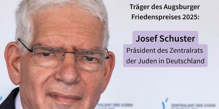 Die Stadt Augsburg und die bayerische Landeskirche würdigen damit den Einsatz von Josef Schuster für Verständigung und Toleranz. Und seinen Kampf gegen Antisemitismus und Rassismus., © ELKB