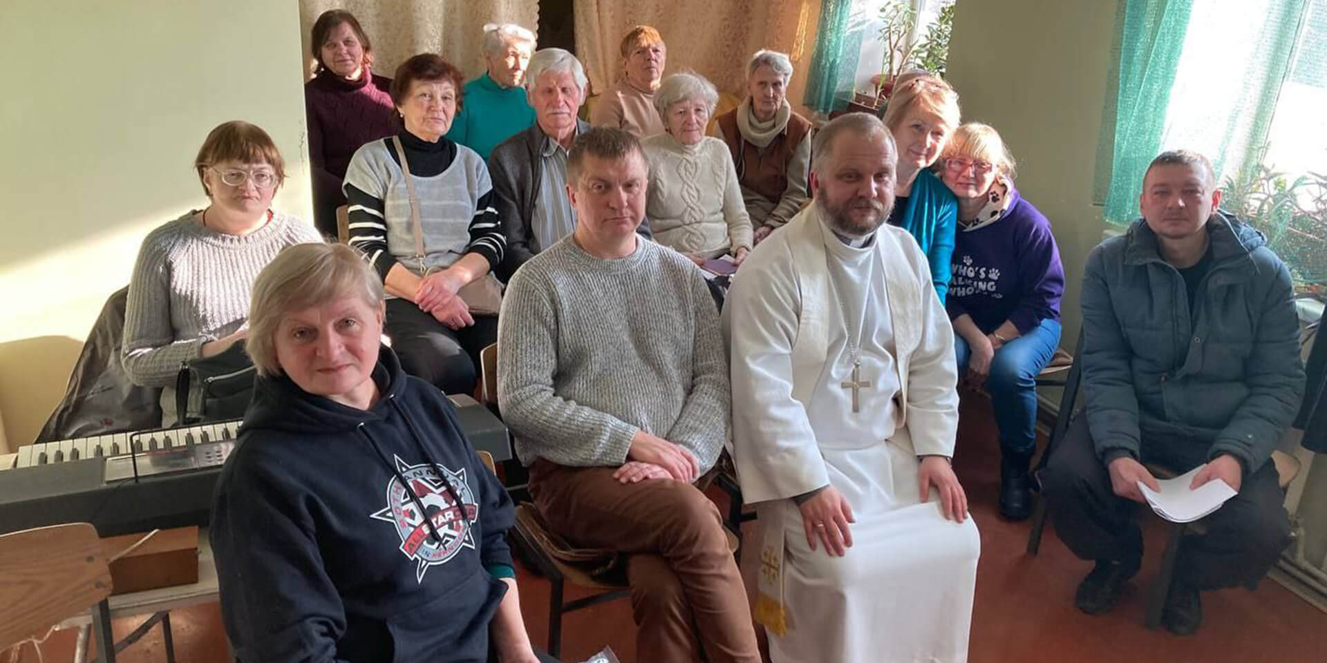 Bischof Pavel Schwarz beim Gottesdienst in der evagelisch-lutherischen Kirchengemeinde in Oleksandria.